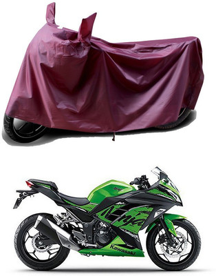 THE REAL ARV Waterproof Two Wheeler Cover for Kawasaki(Ninja 300 BS6, Maroon)