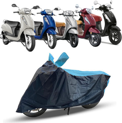 NG Auto Front Two Wheeler Cover for Suzuki(Access, Blue, Black)
