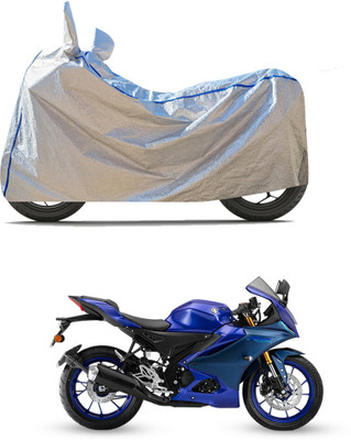 GOSHIV-car and bike accessories Waterproof Two Wheeler Cover for Yamaha(Silver)