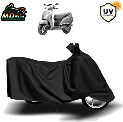 Mdstar Waterproof Two Wheeler Cover for TVS(Jupiter 125, Black)