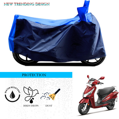 ANTHUB Waterproof Two Wheeler Cover for Hero(Duet 125CC, Black, Blue)
