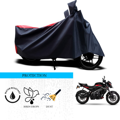 ANTHUB Waterproof Two Wheeler Cover for Bajaj(Pulsar NS 160, Black, Red)