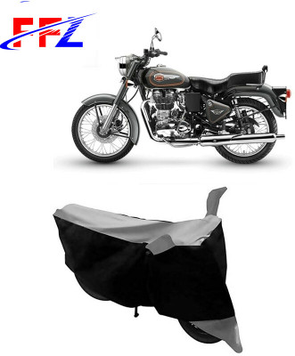 FFZ Waterproof Two Wheeler Cover for Royal Enfield(Bullet 500, Black, Grey)
