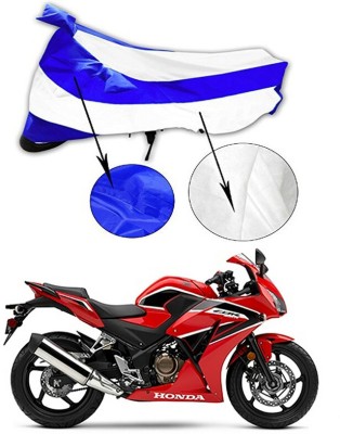 Genipap Two Wheeler Cover for Honda(CBR300R, Blue, White)