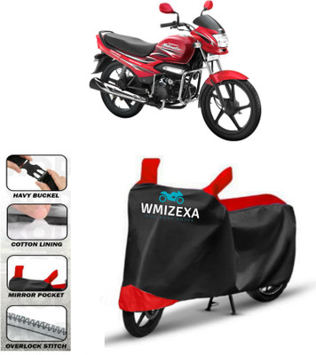 WMIZEXA Two Wheeler Cover for Hero(Super Splendor, Red, Black)