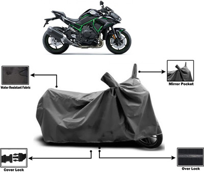 Amexride Two Wheeler Cover for Kawasaki(ZH2 BS6, Grey)