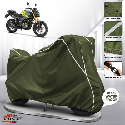 HILLSTAR Waterproof Two Wheeler Cover for TVS(Apache, Silver, Black)