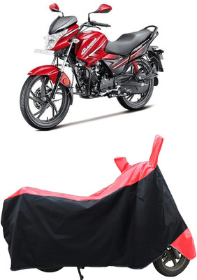 KEDIT Two Wheeler Cover for Hero(Glamour i3s BS6, Red, Black)