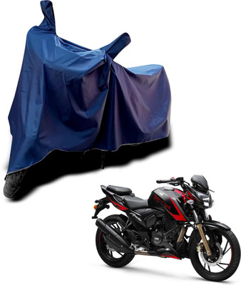 KEDIT Two Wheeler Cover for TVS(Apache RTR 200 4V, Blue)