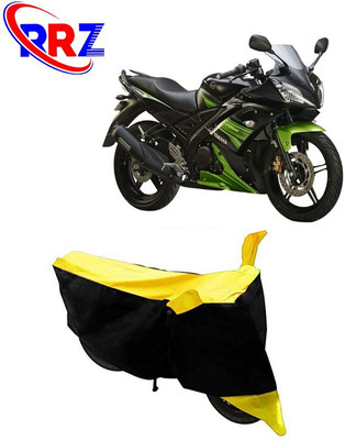 RRZ Waterproof Two Wheeler Cover for Yamaha(R15 s, Black, Yellow)