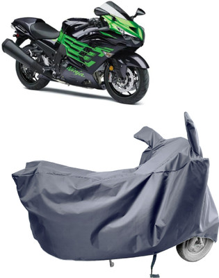 Amexride Two Wheeler Cover for Kawasaki(Ninja ZX 14R BS6, Grey)