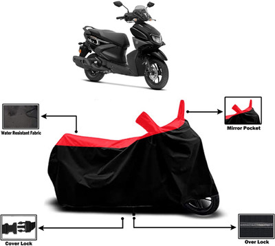 Amexride Two Wheeler Cover for Yamaha(Ray-ZR 125FI BS6, Red)