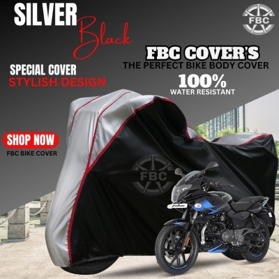 FBC Waterproof Two Wheeler Cover for Bajaj(Pulsar 220F, Silver, Multicolor)