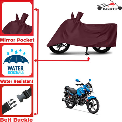 KEDIT Two Wheeler Cover for Hero(Glamour Programmed FI, Maroon)
