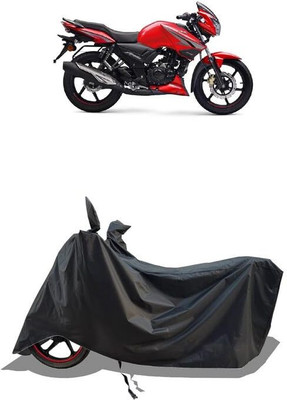AASHTIK MART Two Wheeler Cover for TVS(Apache RTR 160, Black)