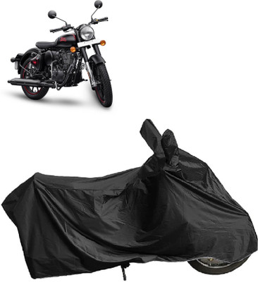 DIGGU Two Wheeler Cover for Royal Enfield(Classic Stealth Black BS6, Black)