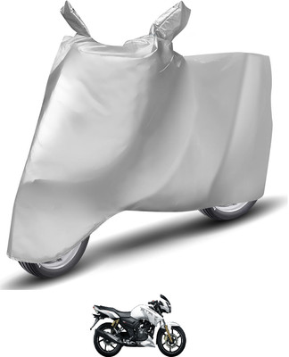 Caronix Waterproof Two Wheeler Cover for TVS(Apache RTR 180, Silver)