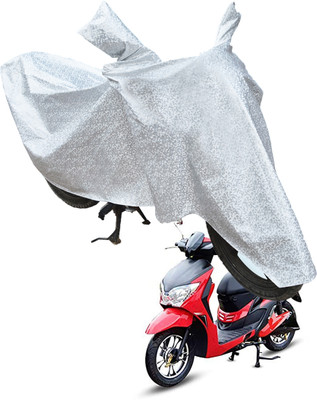 RiderShine Waterproof Two Wheeler Cover for Hero Electric(Electric Dash, Silver)