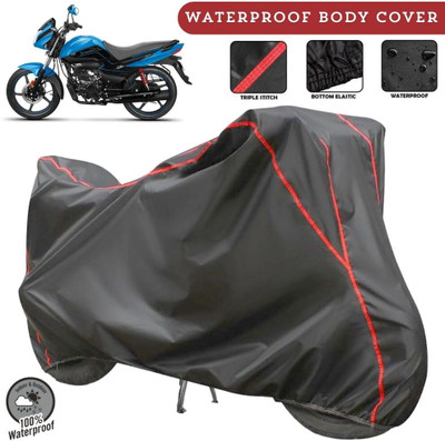 MADAFIYA Two Wheeler Cover for Hero(Glamour Programmed FI BS6, Grey, Red)
