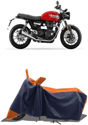 SUGASHRI Waterproof Two Wheeler Cover for Triumph(Speed Twin, Orange, Blue)