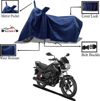 KEDIT Two Wheeler Cover for Hero(Passion Pro, Blue)