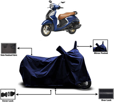 AASHTIK MART Two Wheeler Cover for Yamaha(Fascino, Blue)