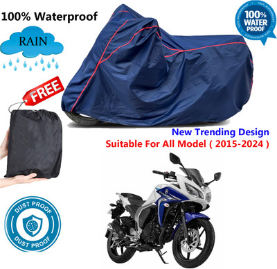 AutoGalaxy Waterproof Two Wheeler Cover for Yamaha(Fazer-FI BS6, Blue, Red)