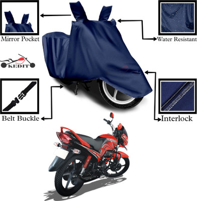KEDIT Two Wheeler Cover for Universal For Bike(Passion, Blue)