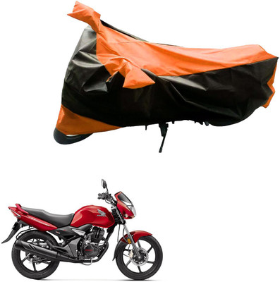 Mdstar Waterproof Two Wheeler Cover for Honda(CB Unicorn, Black, Orange)