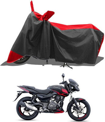 WMIZEXA Waterproof Two Wheeler Cover for Bajaj(Pulsar 125, Black, Red)