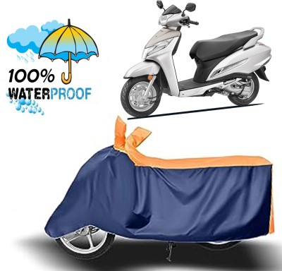 ROYAL AUTO MART Waterproof Two Wheeler Cover for Honda(Activa 125, Blue, Orange)