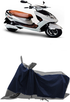 SUGASHRI Waterproof Two Wheeler Cover for Okinawa(Raise, Grey, Blue)