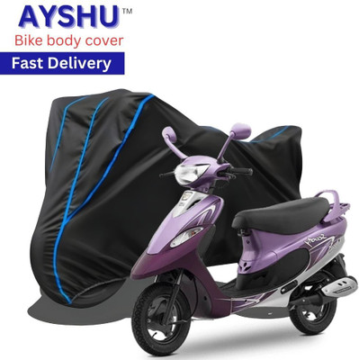 AYSHU Waterproof Two Wheeler Cover for TVS(Pep Plus, Black, Red)