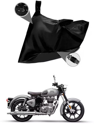 DeepShakshi AUTOMOTIVE Two Wheeler Cover for Royal Enfield(Bullet 350 New BS6, Black)
