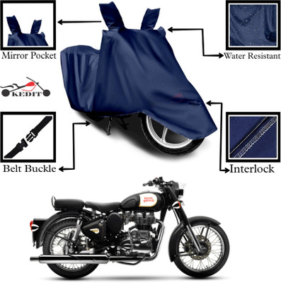 KEDIT Two Wheeler Cover for Royal Enfield(Scrambler, Blue)