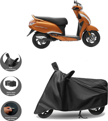 HWSXQAE Waterproof Two Wheeler Cover for Universal For Bike(Jupiter 125, Black)