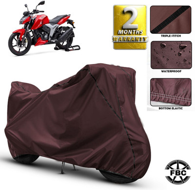 FBC Waterproof Two Wheeler Cover for TVS(Apache, Maroon)