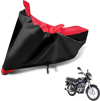 WMIZEXA Waterproof Two Wheeler Cover for Bajaj(CT 100, Black, Red)