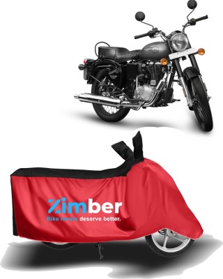 ZIMBER Two Wheeler Cover for Royal Enfield(Bullet 350, Red, Black)