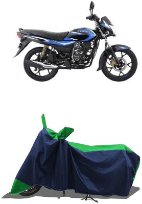 SUGASHRI Waterproof Two Wheeler Cover for Bajaj(Platina 110 H-Gear, Green, Blue)