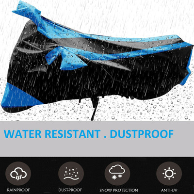THE REAL ARV Waterproof Two Wheeler Cover for Hero(Glamour i3s, Blue, Black)