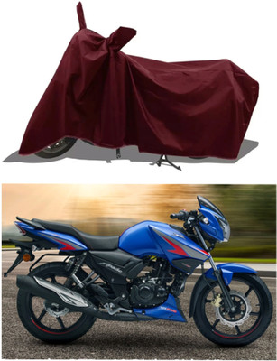 RAQTRO Two Wheeler Cover for TVS(Apache RTR 160 4V, Maroon)