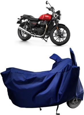 Amexride Two Wheeler Cover for Triumph(Street Twin BS6, Blue)