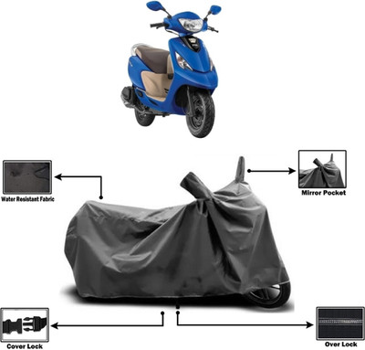 Amexride Two Wheeler Cover for TVS(Zest 110 BS6, Grey)