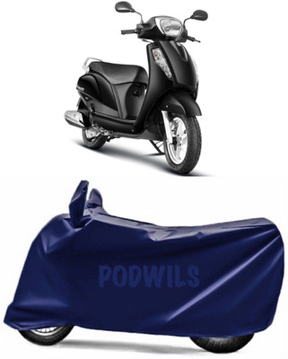 PODWILS Two Wheeler Cover for Suzuki(Access, Blue)