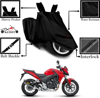 KEDIT Two Wheeler Cover for Universal For Bike(CB 400, Black)