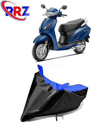 RRZ Waterproof Two Wheeler Cover for Honda(Activa i, Black, Blue)