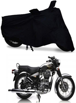 DeepShakshi AUTOMOTIVE Waterproof Two Wheeler Cover for Royal Enfield(Electra Delux, Black)
