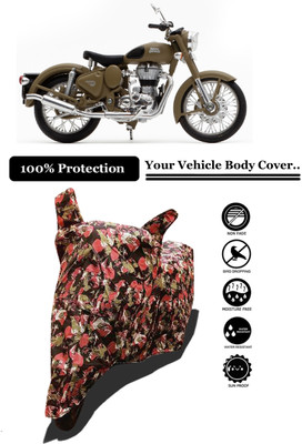 Amexride Two Wheeler Cover for Royal Enfield(Classic Desert Storm, Multicolor)