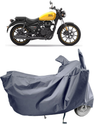 Amexride Two Wheeler Cover for Royal Enfield(Meteor BS6, Grey)